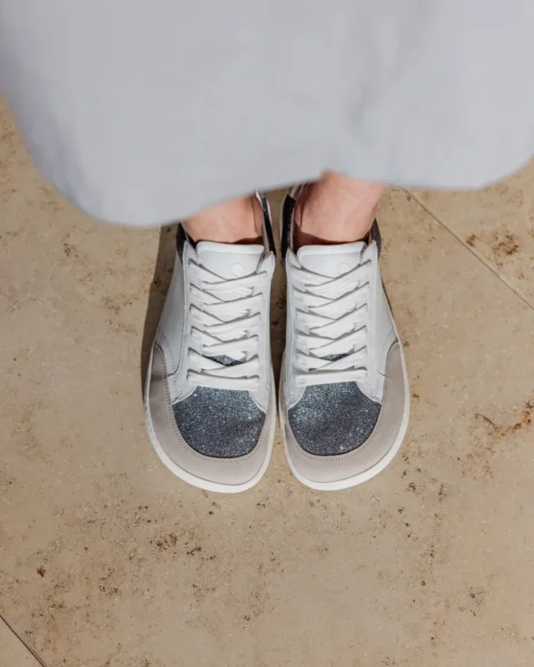 Shapen CHARM Silver Leather sneakers