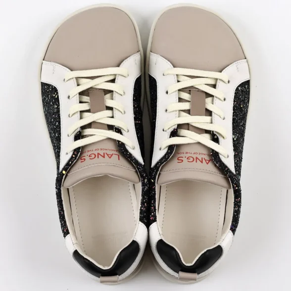 lang.s onyx chiara veganmaterjalidest särava glitteriga paeltega barefoot tennised