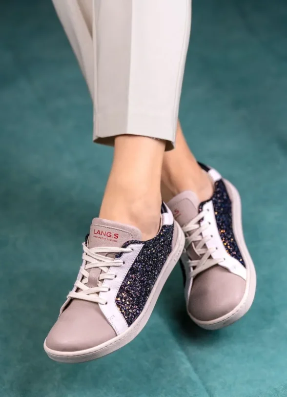 lang.s onyx chiara veganmaterjalidest särava glitteriga paeltega barefoot tennised