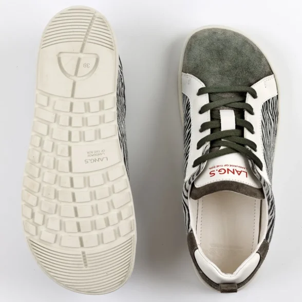 lang.s onyx savana zebra triibulised kvaliteetsest nahast unisex barefoot tennised paeltega