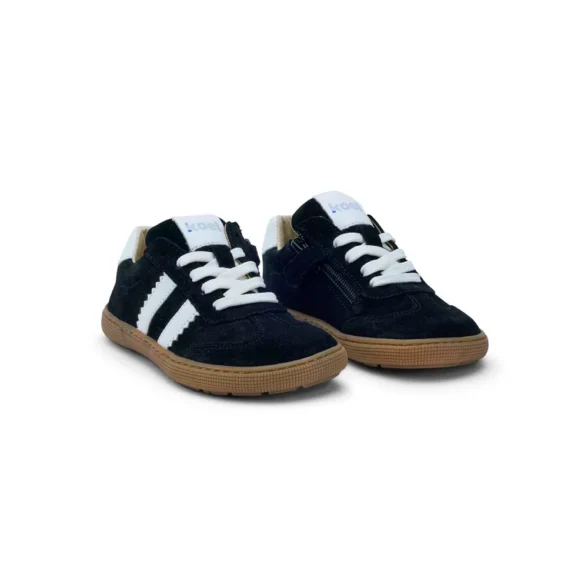 Koel Declan Suede Black stylish black suede barefoot sneakers for kids and youth