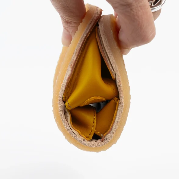 Lang.S Aranya Ocre mustard yellow unisex barefoot kids’ sandals made from high-quality leather