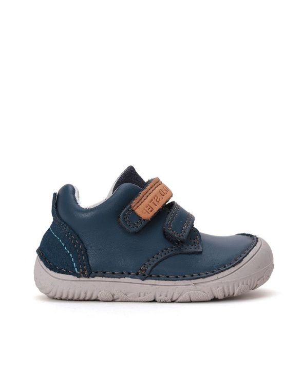 D.D.Step sweetstep royal blue üleni sinist värvi nahast laste barefoot tossud krõpsudega