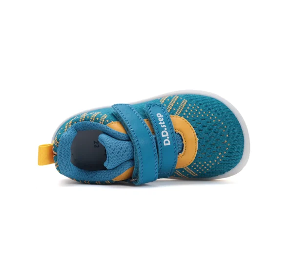d.d.step moss green sport kootud tekstiilist kahe krõpsuga laste barefoot sporditossud
