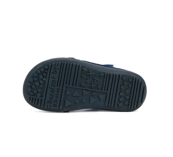 D.D.Step Bermuda Blue lagoon sinist värvi kinnise ninaosaga barefoot sandaalid lastele