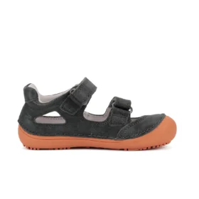 d.d.step dark grey night halli värvi kinnise varbaosaga laste barefoot sandaalid suveks või vahetusjalanõudeks