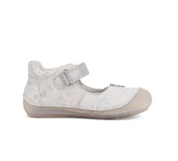 d.d.step silver magnolia hõbedased kinnise ninaosaga laste barefoot sandaalid tüdrukutele