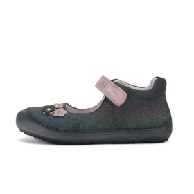 d.d.step royal blue magnolia sädelevad tumesinised lilledega barefoot sandaalid kinnise ninaosaga