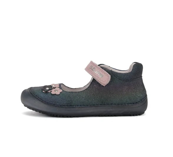 d.d.step royal blue magnolia sädelevad tumesinised lilledega barefoot sandaalid kinnise ninaosaga