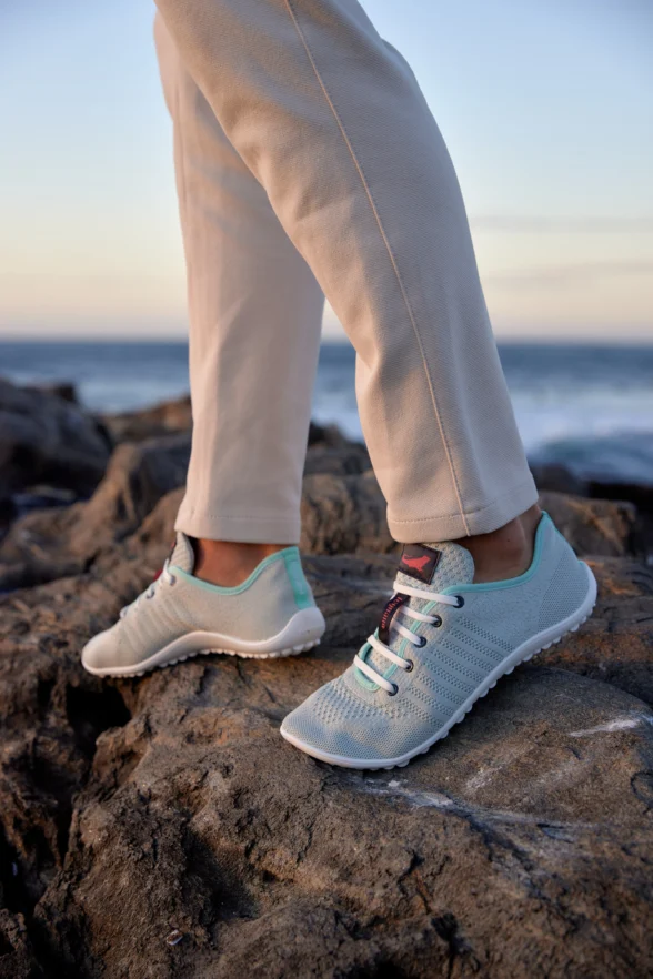 Leguano Go Mint lightweight, flexible barefoot casual shoes with laces