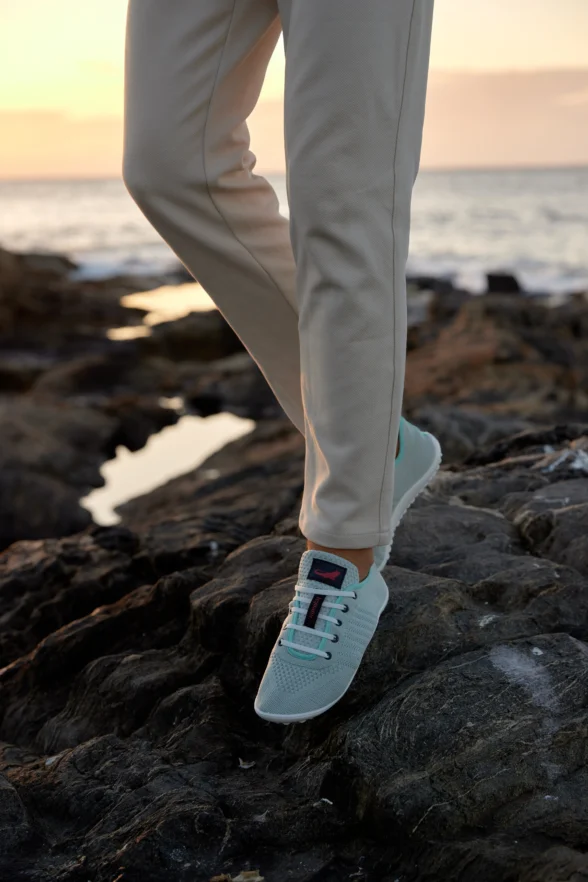 Leguano Go Mint lightweight, flexible barefoot casual shoes with laces
