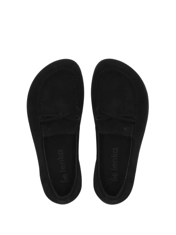 be lenka aphrodite all black üleni musta värvi veluurnahast barefoot mokassiinid naistele