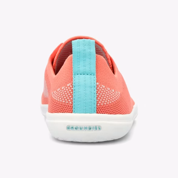 groundies active knit bright peach/aqua kootud tekstiilist kerged ja õhulised barefoot tennised naistele