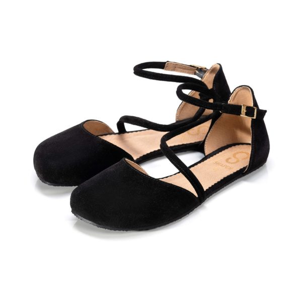 Shapen Orchid Black are beautiful barefoot shoes made from suede.
