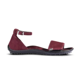 Leguano Jara Bordeaux feminine barefoot sandals made from vegan materials