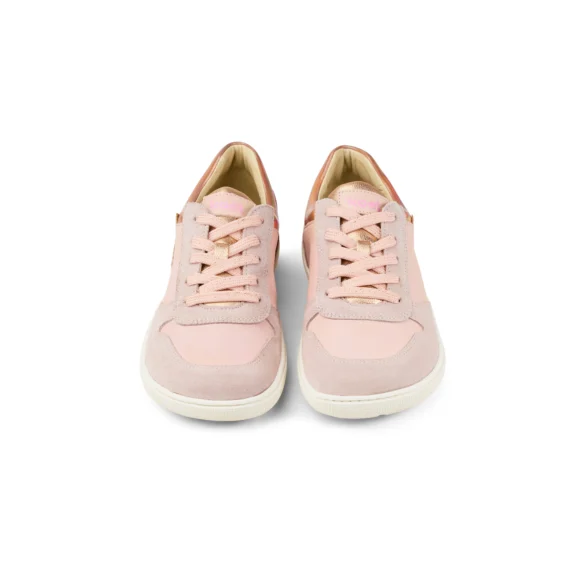 Koel Francie Suede Nude women's barefoot sneakers with sparkling decorative accents