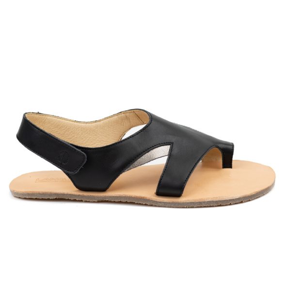 Lang.s gaia black üleni musta värvi nahast barefoot sandaalid naistele