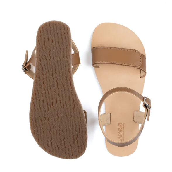 lang.s hera brown klassikalist pruuni värvi nahast barefoot sandaalid naistele