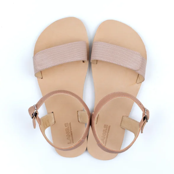 lang.s hera pink õrnroosad nahast naiste barefoot sandaalid suveks