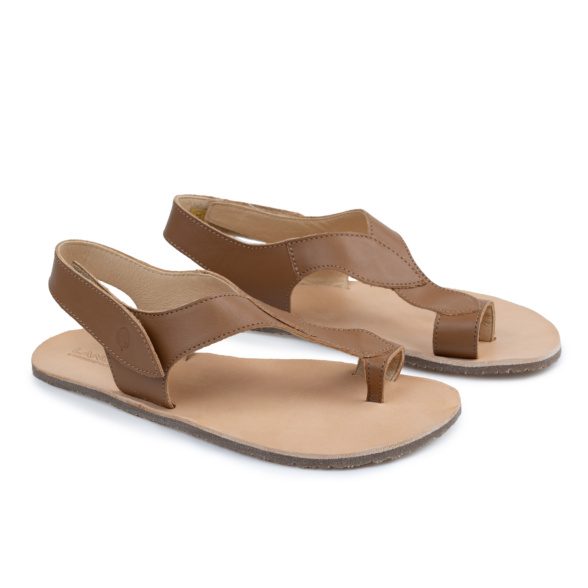 Lang.S SOUL Cinnamon kvaliteetsest nahast pruuni värvi nasite barefoot sandaalid
