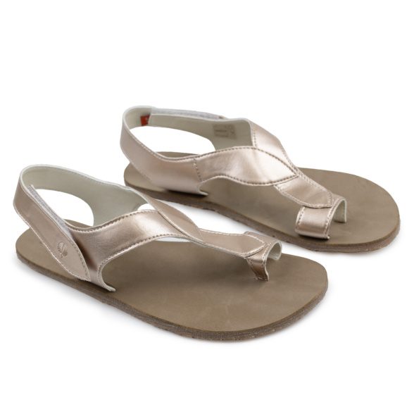 Lang.S SOUL Vegan Shimmer kuldse läikega veganmaterjalist barefoot sandaalid naistele