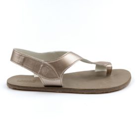 Lang.S SOUL Vegan Shimmer barefoot sandals for women made from vegan materials with a golden shimmer finish