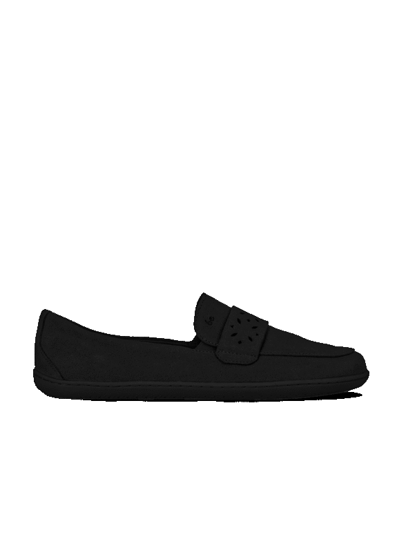 be lenka bianca all black veluurnahast mokasiinid naistele effektse lisapaelaga üleni musta värvi barefoot jalanõud