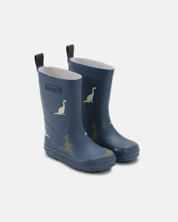 Bundgaard Charly High Navy Dino rubber boots