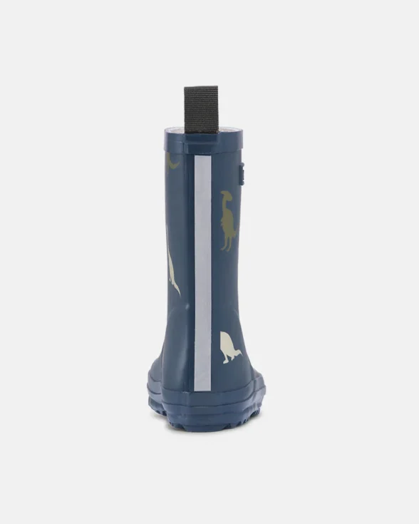 Bundgaard Charly High Navy Dino rubber boots - Image 2