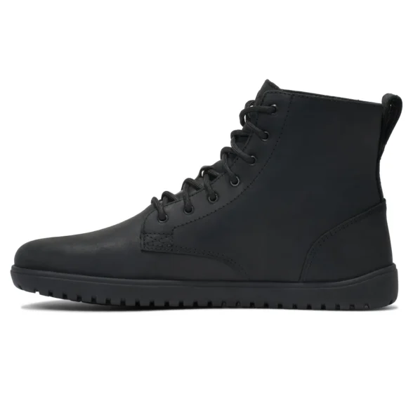 xero shoes denver black kvaliteetsest niiskusthülgavast nahast üleni musta värvi barefoot saapad meestele