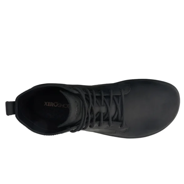 xero shoes denver black kvaliteetsest niiskusthülgavast nahast üleni musta värvi barefoot saapad meestele