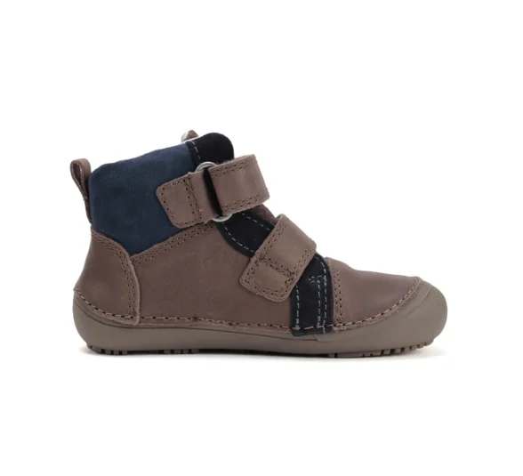 d.d.step chocolate Autumn pruuni värvi nahast kõrgema sääreosaga krõpsudega kevad sügis barefoot saapad lastele