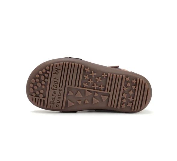 d.d.step chocolate Autumn pruuni värvi nahast kõrgema sääreosaga krõpsudega kevad sügis barefoot saapad lastele