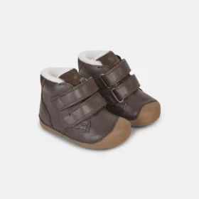 bundgaard petit winter dark brown pruuni värvi nahast sooja villase voodriga laste barefoot talvesaapad esimesteks sammudeks