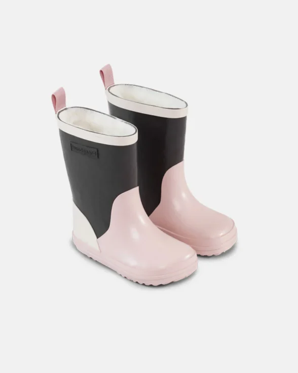 Bundgaard Aspen Old Rose Black lined rubber boots
