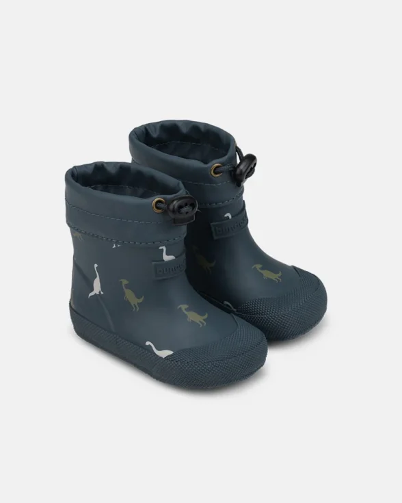 Bundgaard Malik Navy Dino lined rubber boots