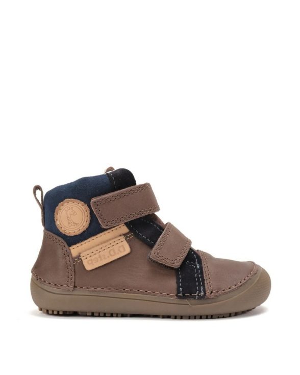 d.d.step chocolate Autumn pruuni värvi nahast kõrgema sääreosaga krõpsudega kevad sügis barefoot saapad lastele