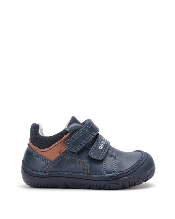 d.d.step Bermuda Blue & Brown nahast krõpsudega mugavad barefoot jalanõud lastele
