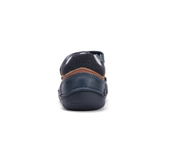 d.d.step Bermuda Blue & Brown nahast krõpsudega mugavad barefoot jalanõud lastele