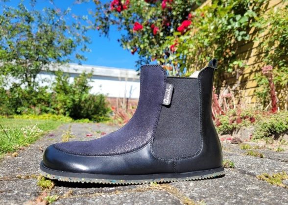 annika barefoot musta värvi nahast barefoot chelsea saapad lukuga naistele sädelevad