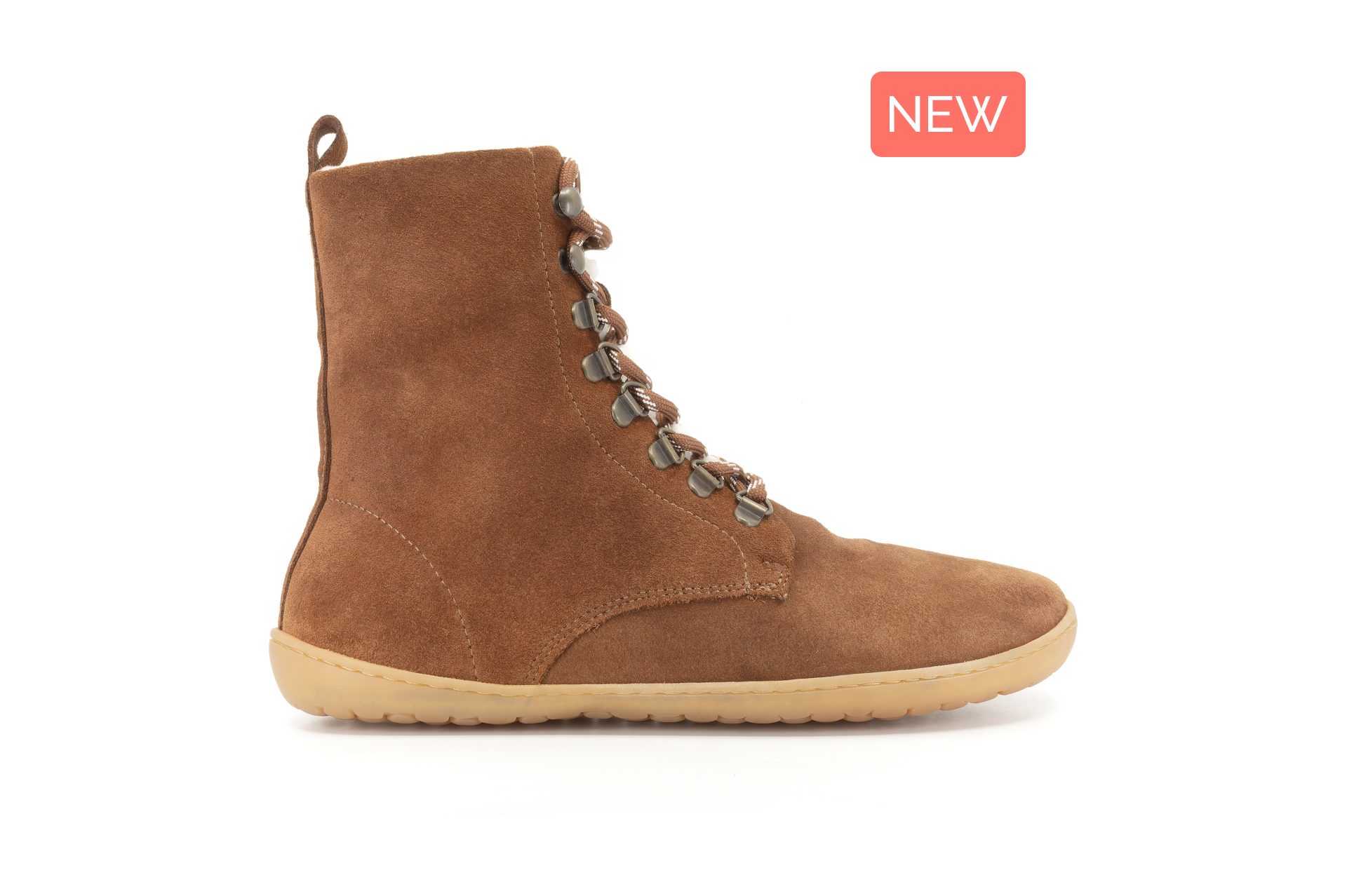 mukishoes lapedo pruuni värvi nahast saapad koheva puuvillase voodriga. Barefoot saapad unisex talvesaapad