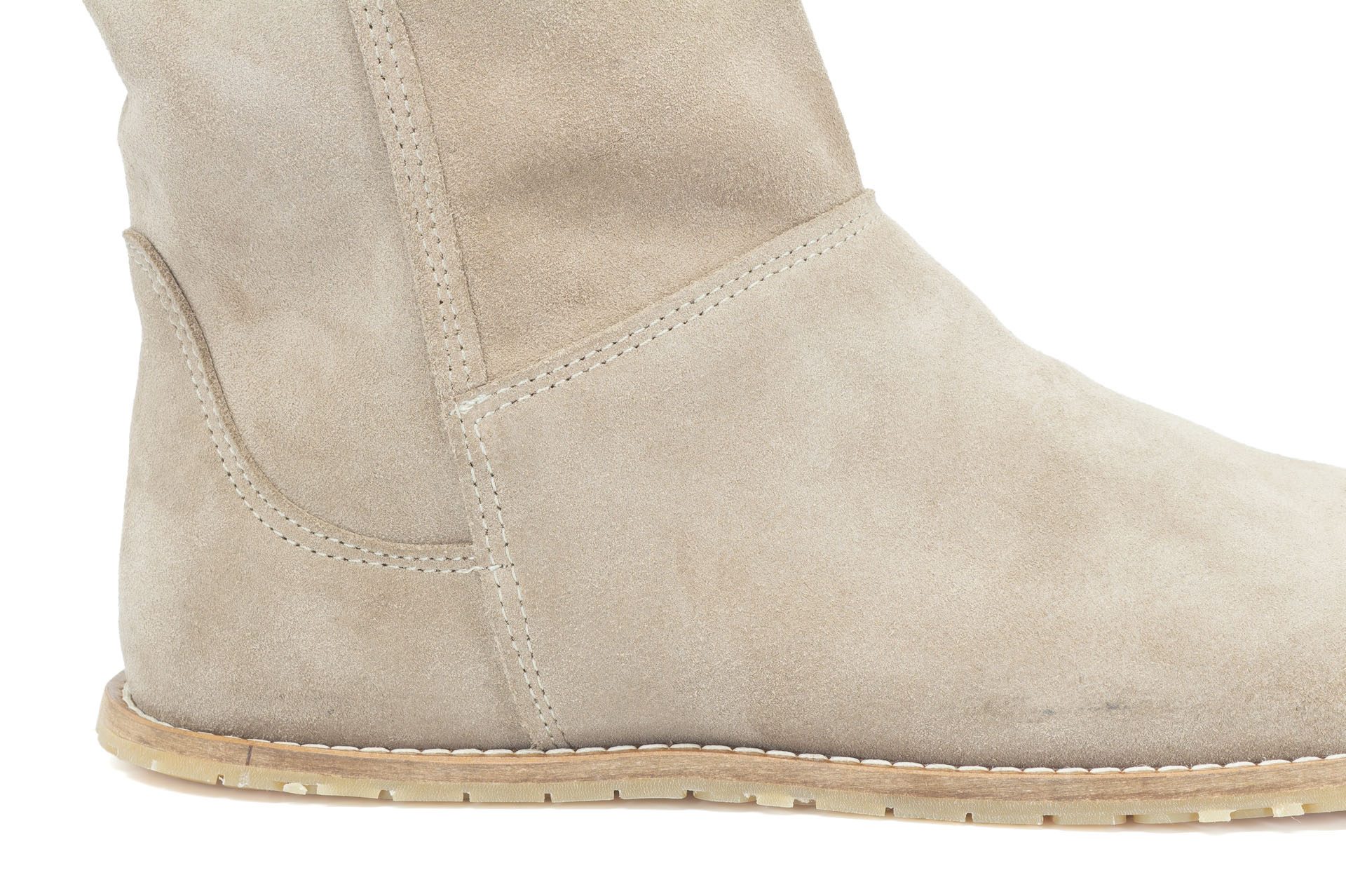 mukishoes tagus jalgatõmmatavad slip-on tüüpi nahast barefoot saapad pika säärega