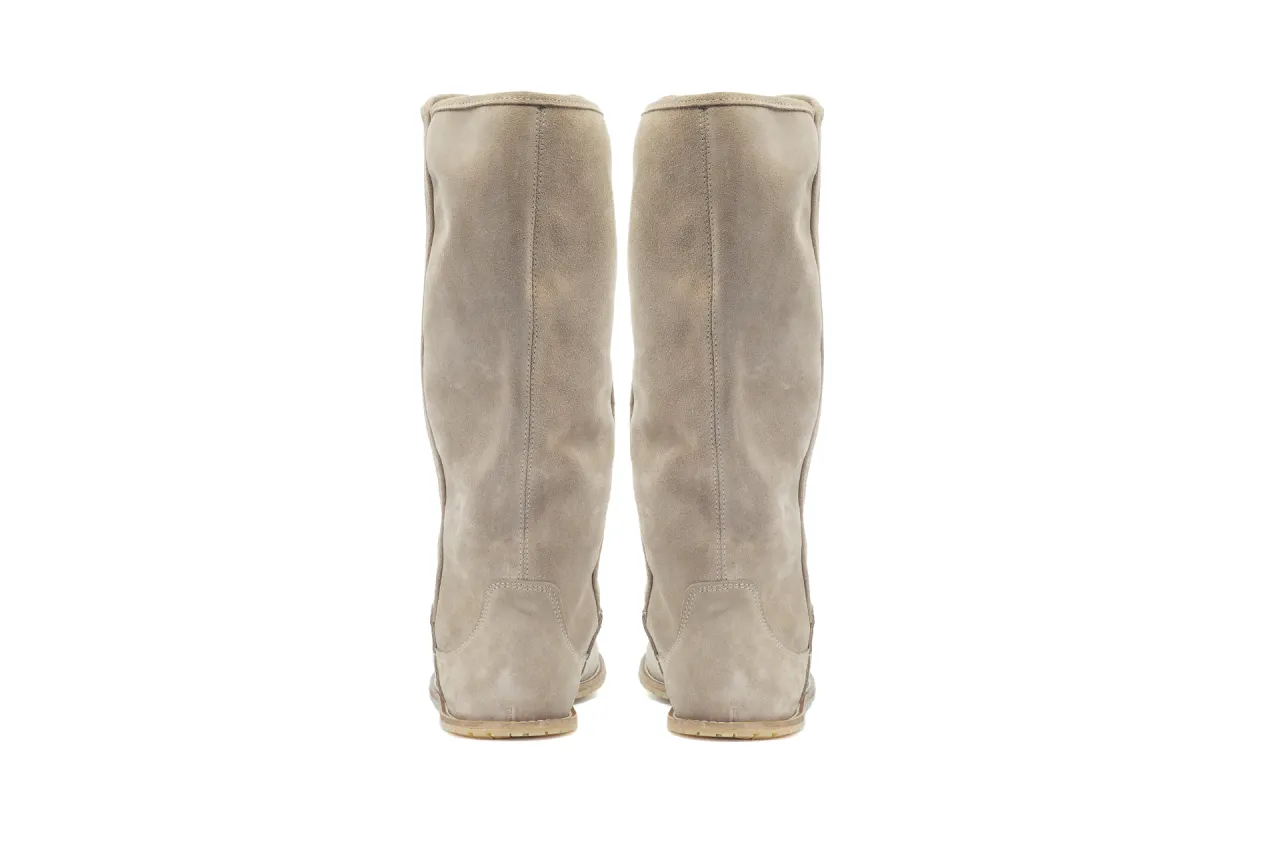 mukishoes tagus jalgatõmmatavad slip-on tüüpi nahast barefoot saapad pika säärega