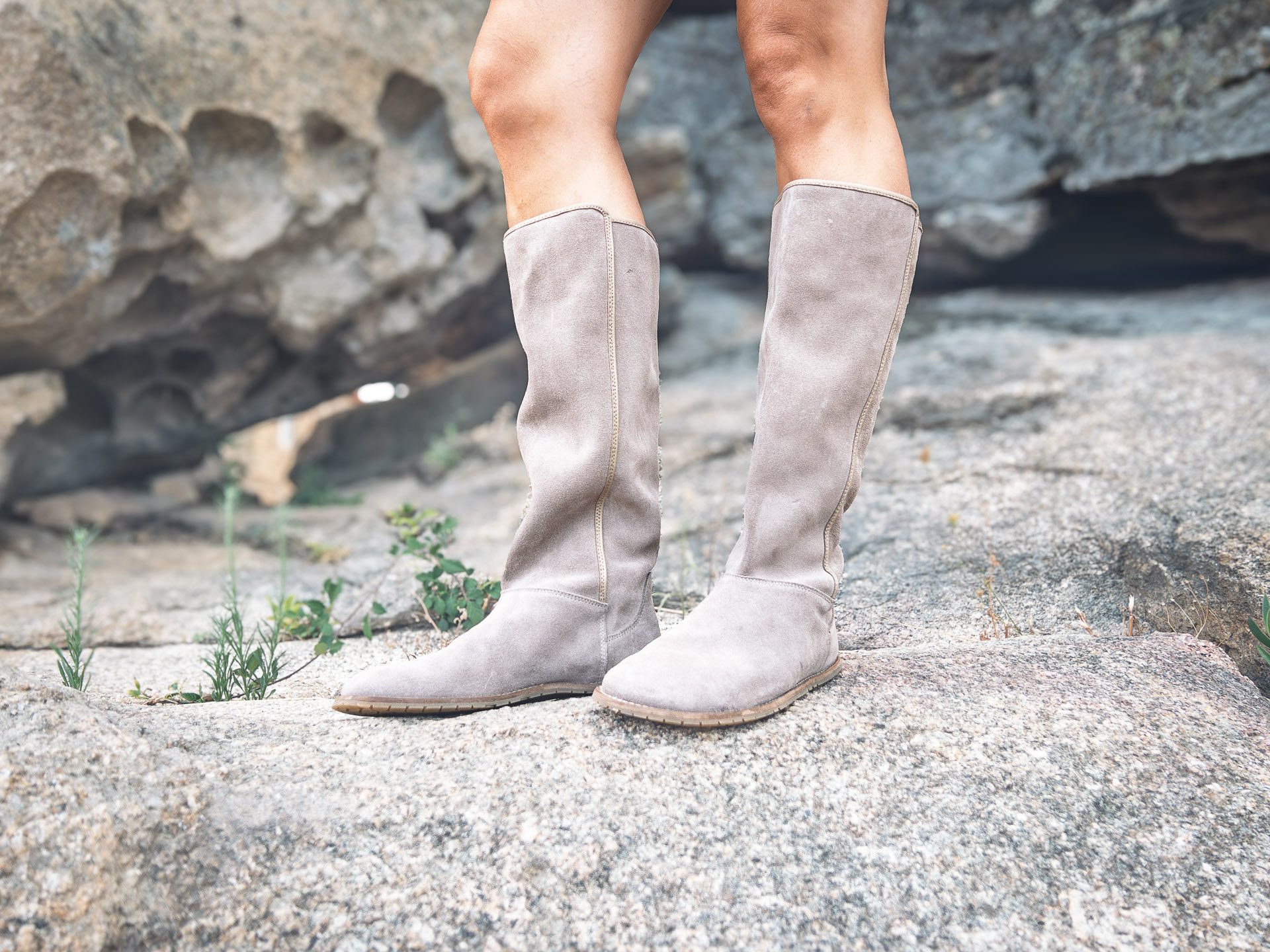 mukishoes tagus jalgatõmmatavad slip-on tüüpi nahast barefoot saapad pika säärega