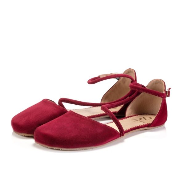 shapen orchid bordeaux wide seemisnahast punast värvi barefoot kingad