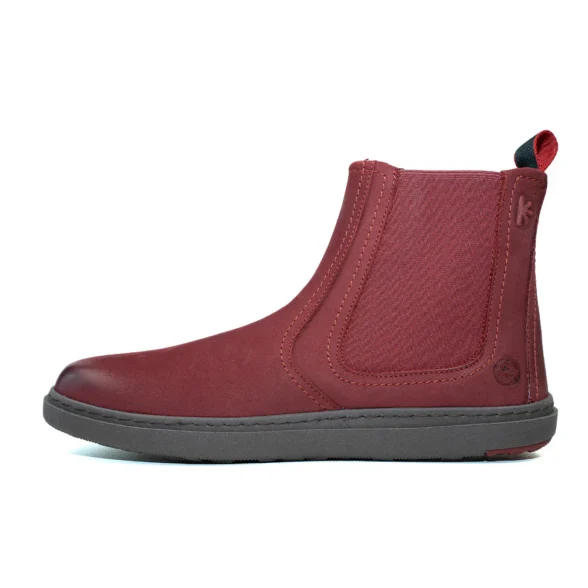 blusun 060 autumn red punast värvi vett hülgavast nahast sooja voodriga chelsea barefoot saapad naistele