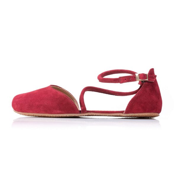 shapen orchid bordeaux wide seemisnahast punast värvi barefoot kingad
