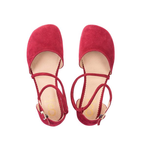 shapen orchid bordeaux wide seemisnahast punast värvi barefoot kingad