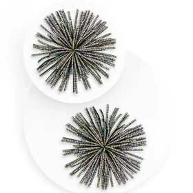Shapen decorative clips Black Glitter