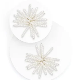 Shapen decorative clips White Pearls